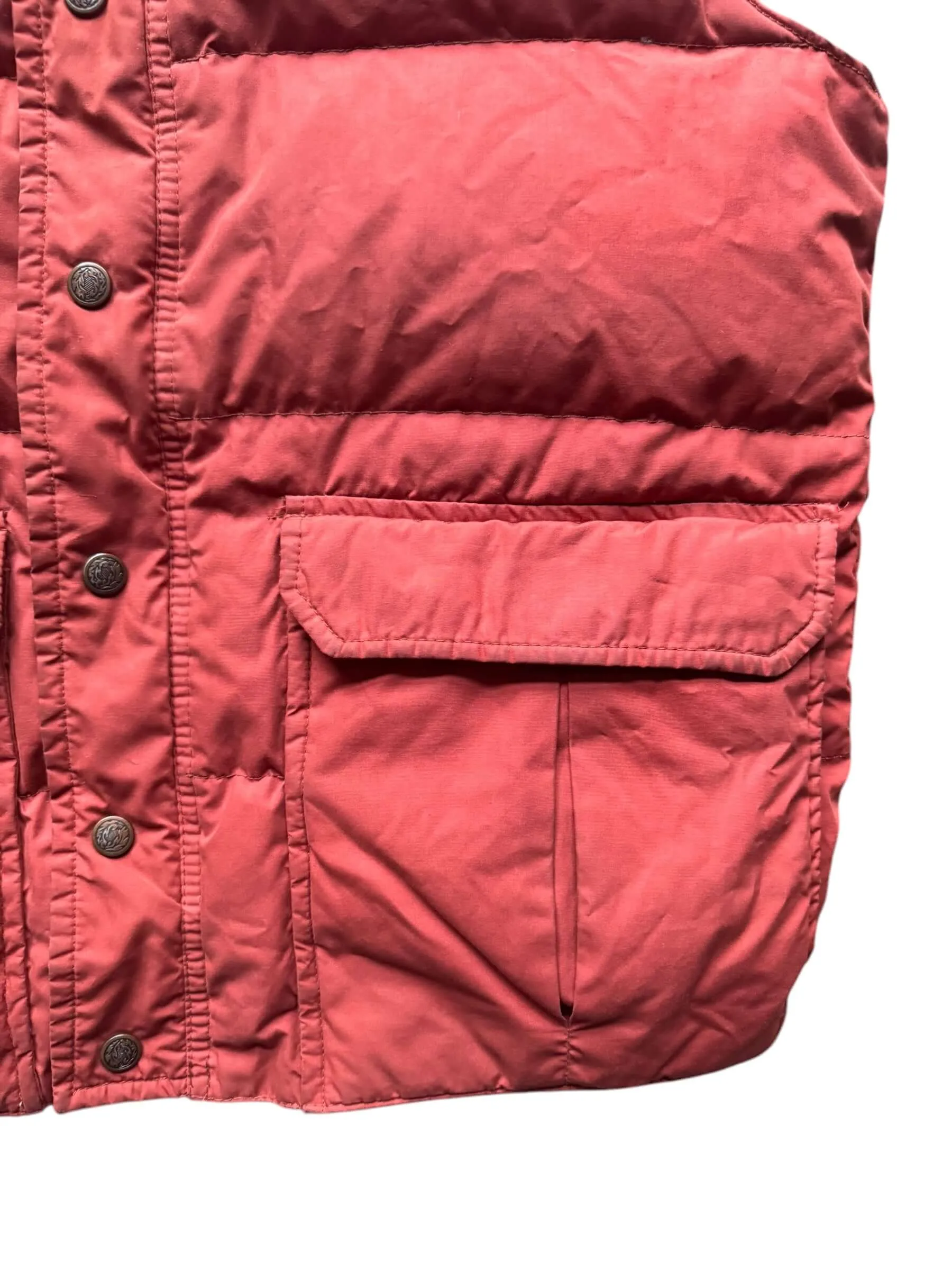 1970s Sears Burnt Orange Puffer Vest L