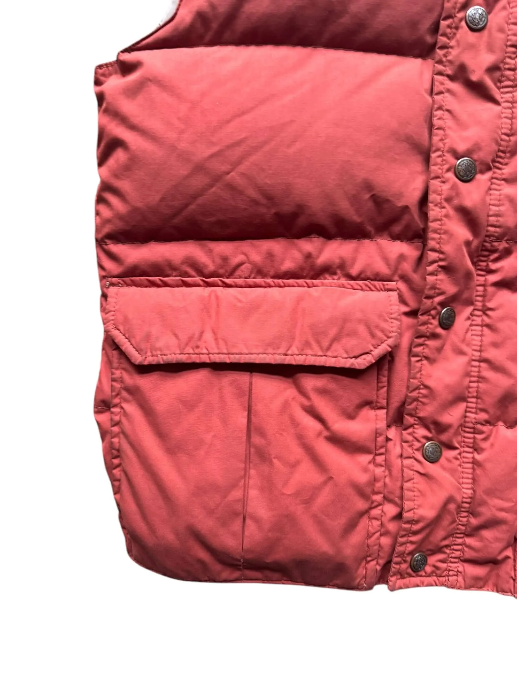 1970s Sears Burnt Orange Puffer Vest L