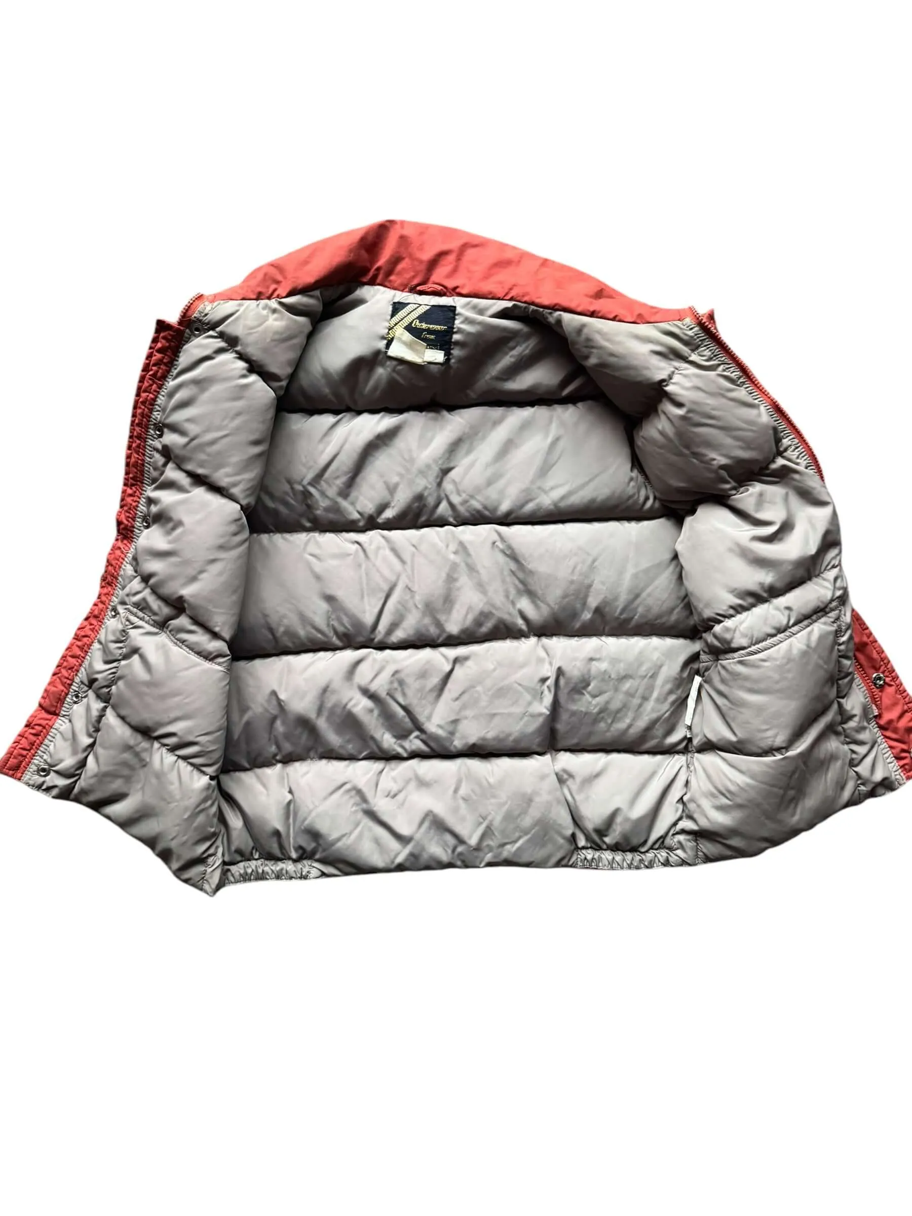 1970s Sears Burnt Orange Puffer Vest L