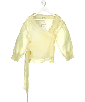 Baum Und Pferdgarten Yellow Milou Sheer Waist-tie Blouse UK 6