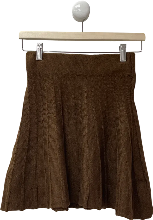 Brown Knitted Skirt UK XS/S