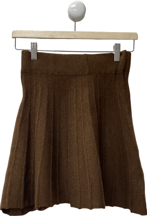 Brown Knitted Skirt UK XS/S
