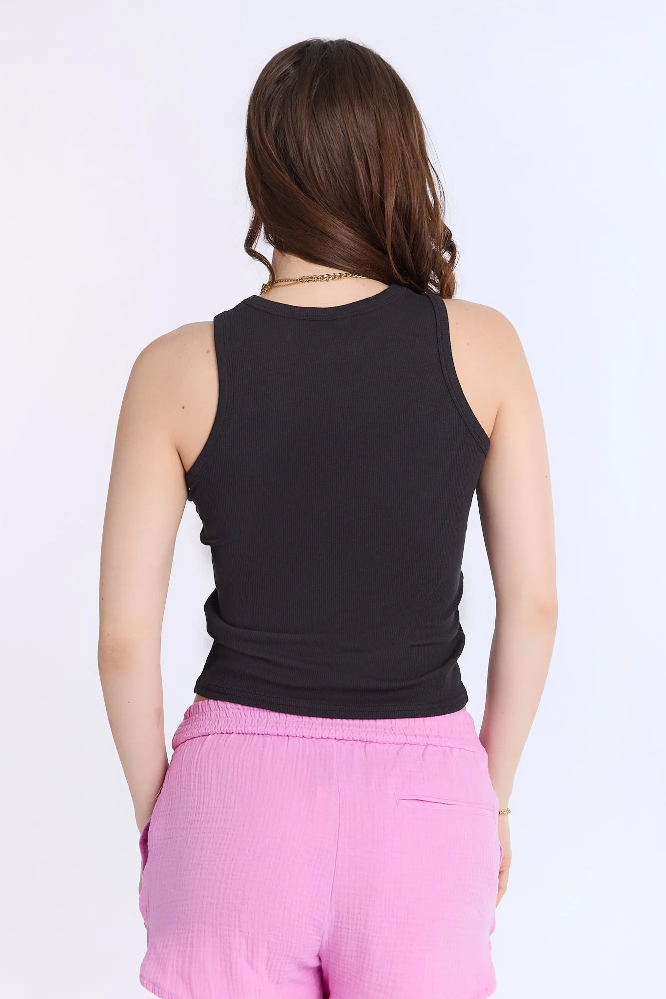 Hello Kitty Bow Graphic Embroidered Tank Top