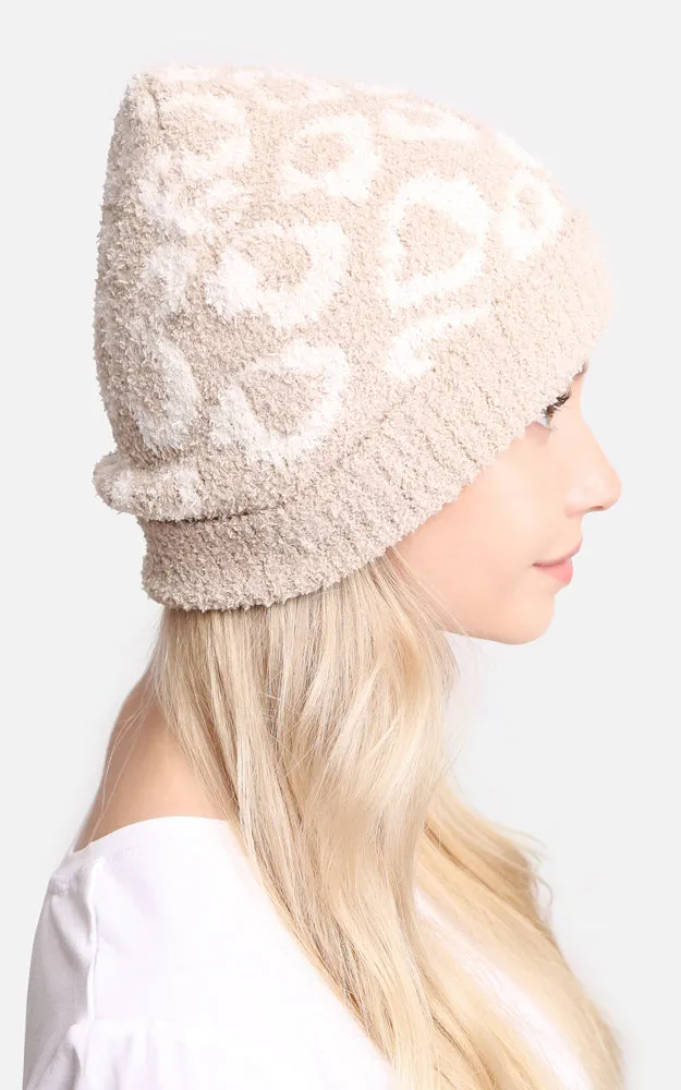 JH273 Leopard Print Luxury Soft Ribbed Beanie