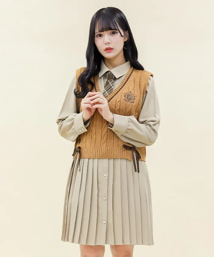 Lace-Up Knit Vest