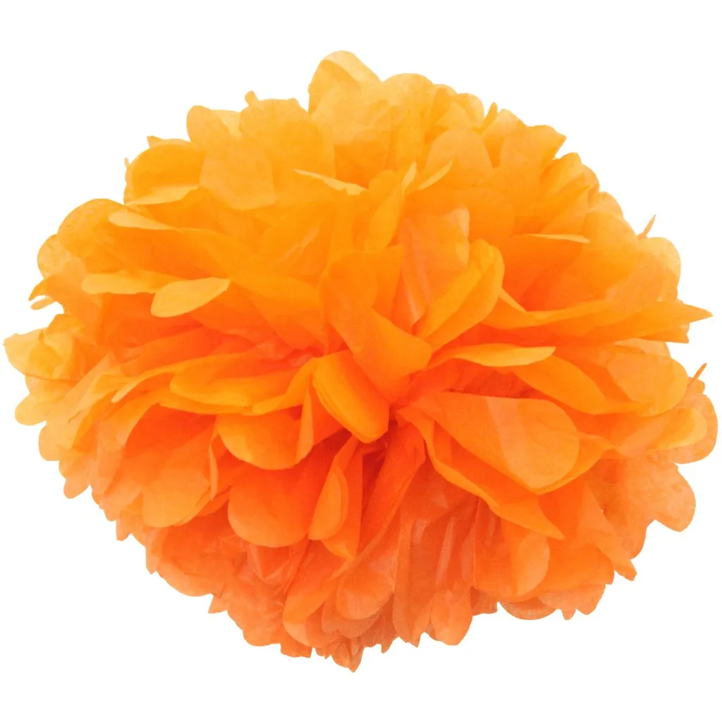 Paper Puffer Ball Orange