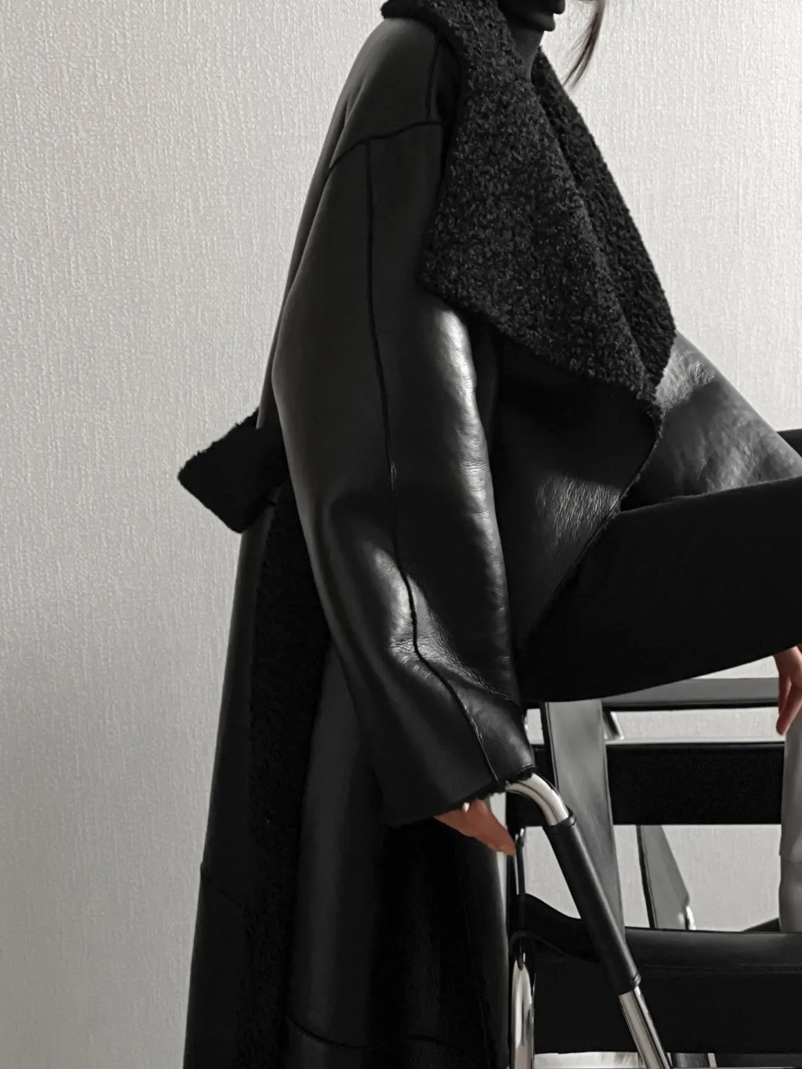 Reversible Faux Shearling Coat