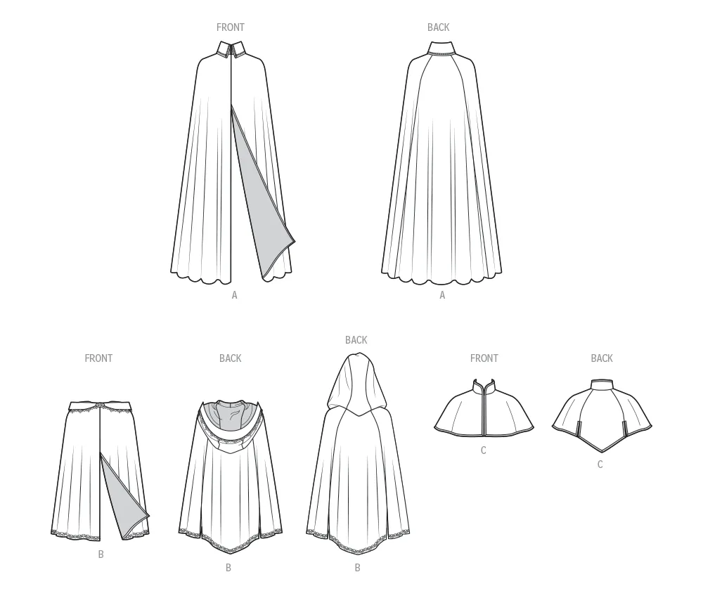 Simplicity Pattern 9944 Misses' Capelet and Cape