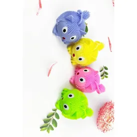 SOFT CUTE PUFFER FOX SQUISHY TOY OF ASSORTED PLAIN COLOR