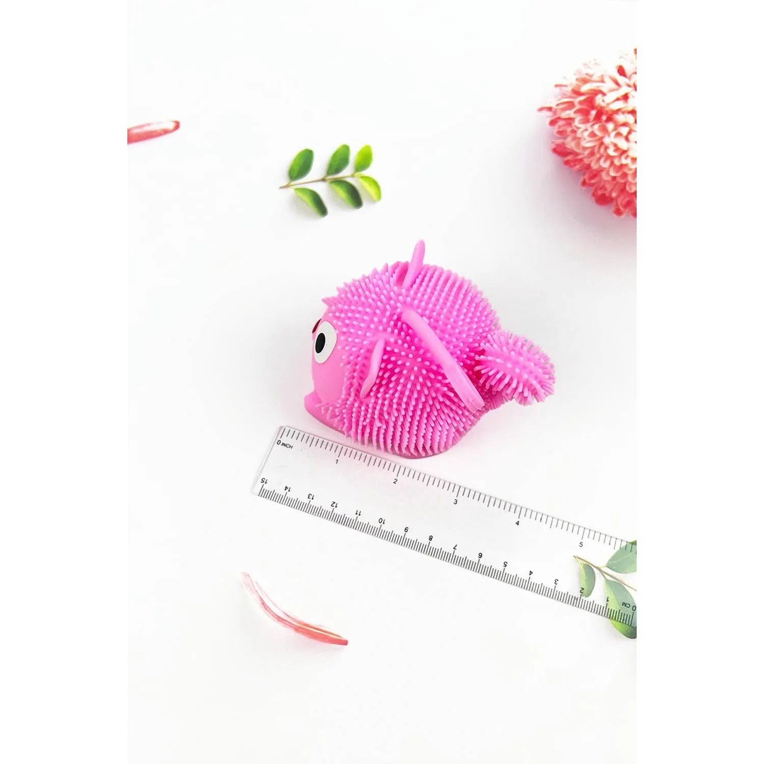 SOFT CUTE PUFFER FOX SQUISHY TOY OF ASSORTED PLAIN COLOR