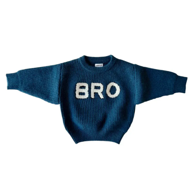 Spearmint LOVE - BRO Knit Sweater in Midnight Blue
