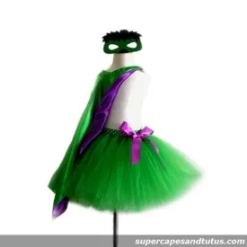 Super Green Man Tutu with Cape and Mask