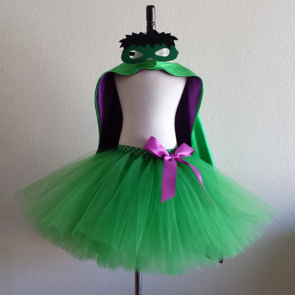 Super Green Man Tutu with Cape and Mask