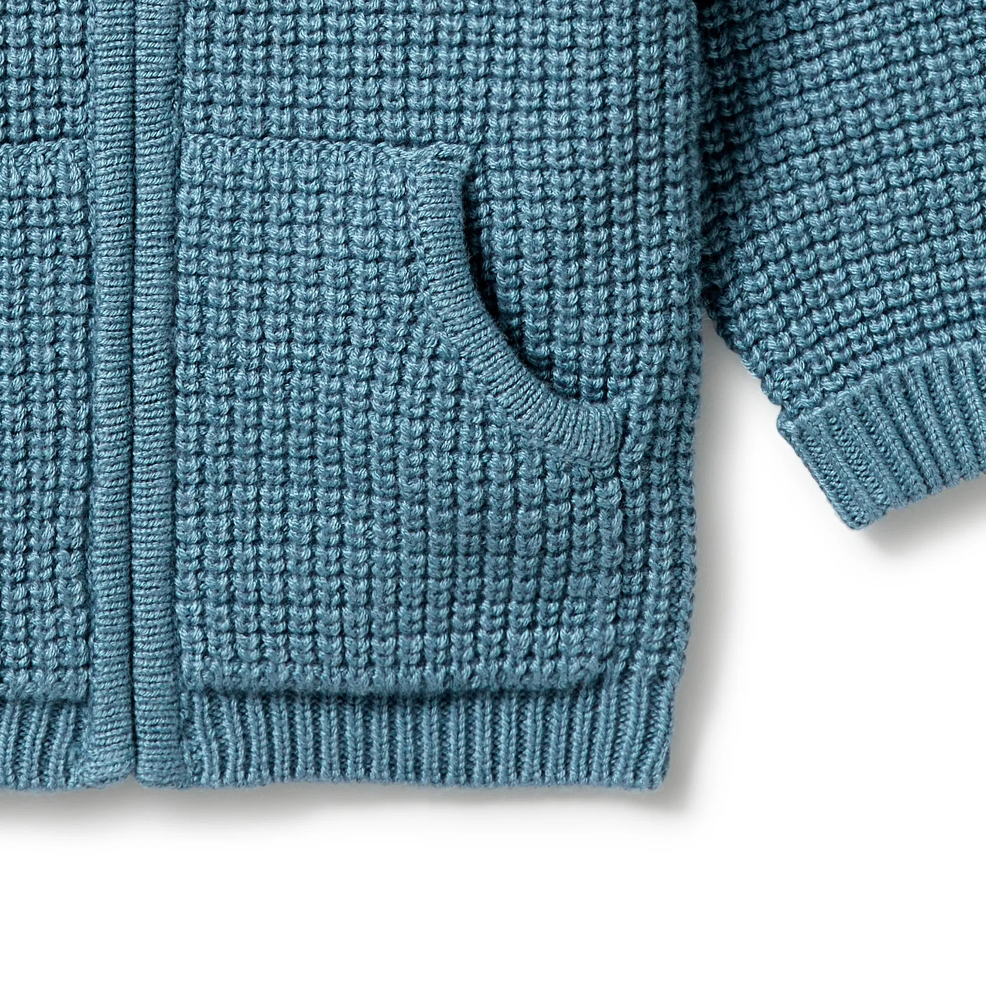 Wilson and Frenchy Knitted Zipped Jacket - Bluestone