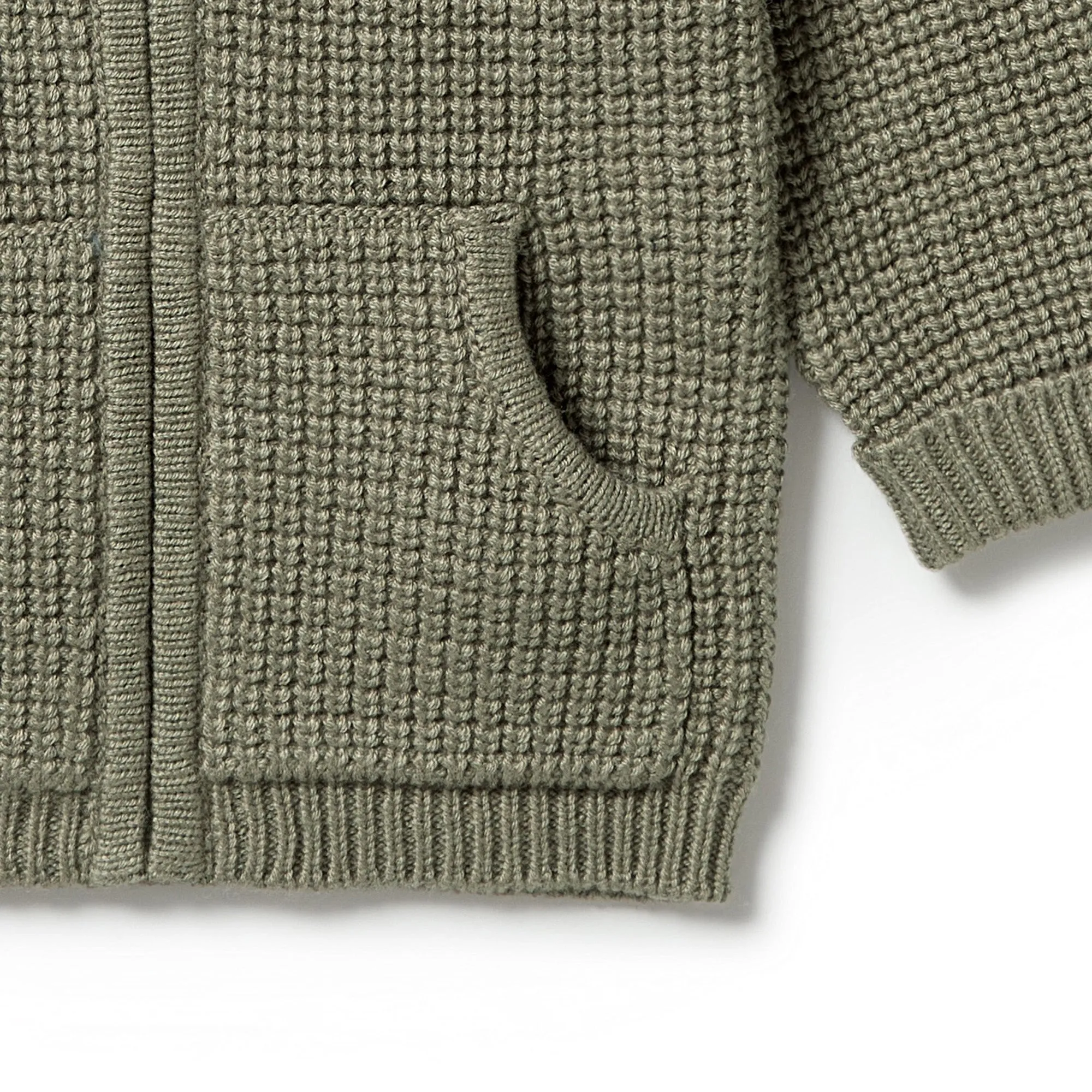 Wilson and Frenchy Knitted Zipped Jacket - Dark Ivy