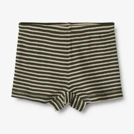 Wool Tights Avalon - green stripe